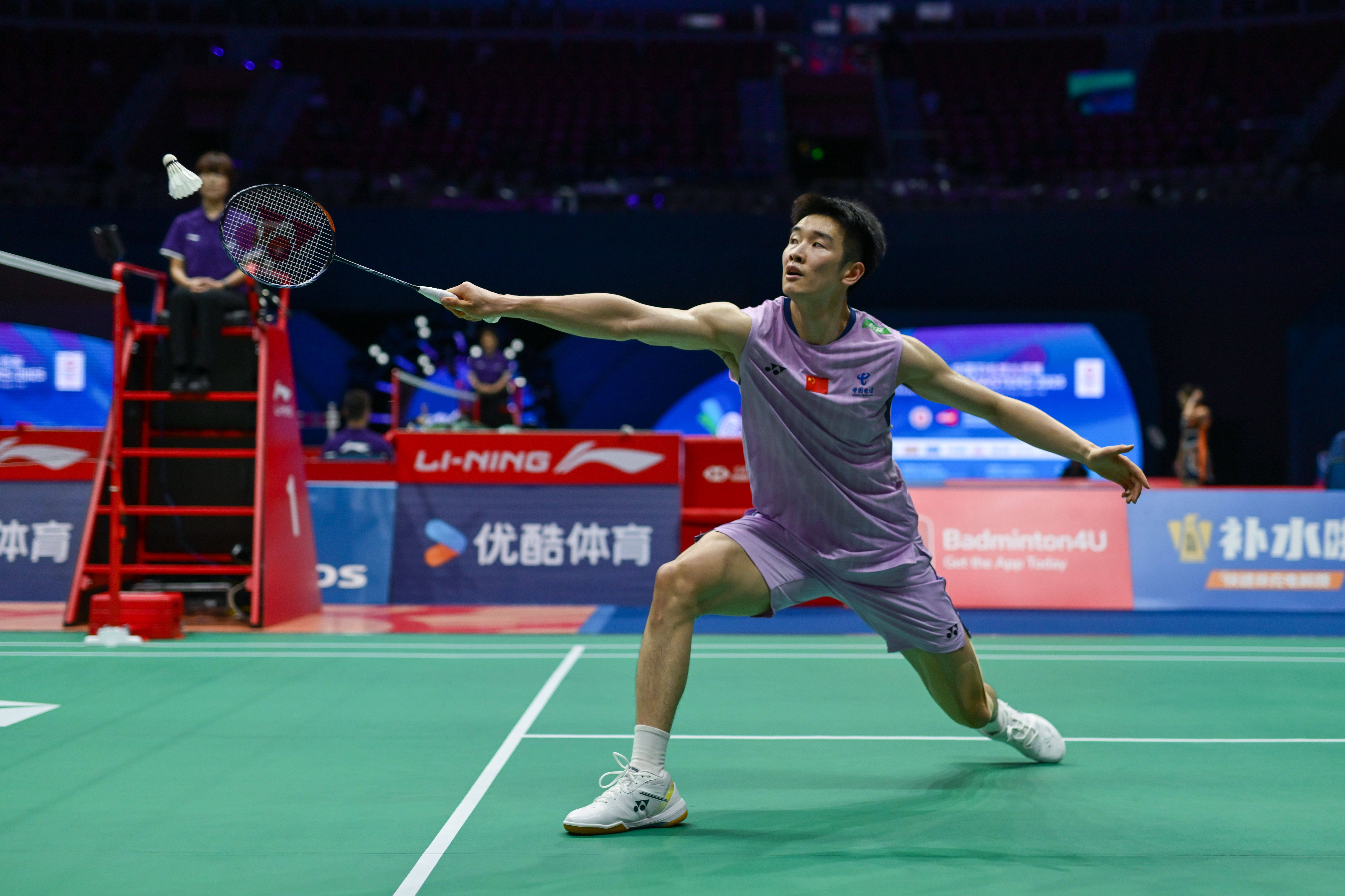 #(体育)羽毛球——中国大师赛:李诗沣首轮晋级