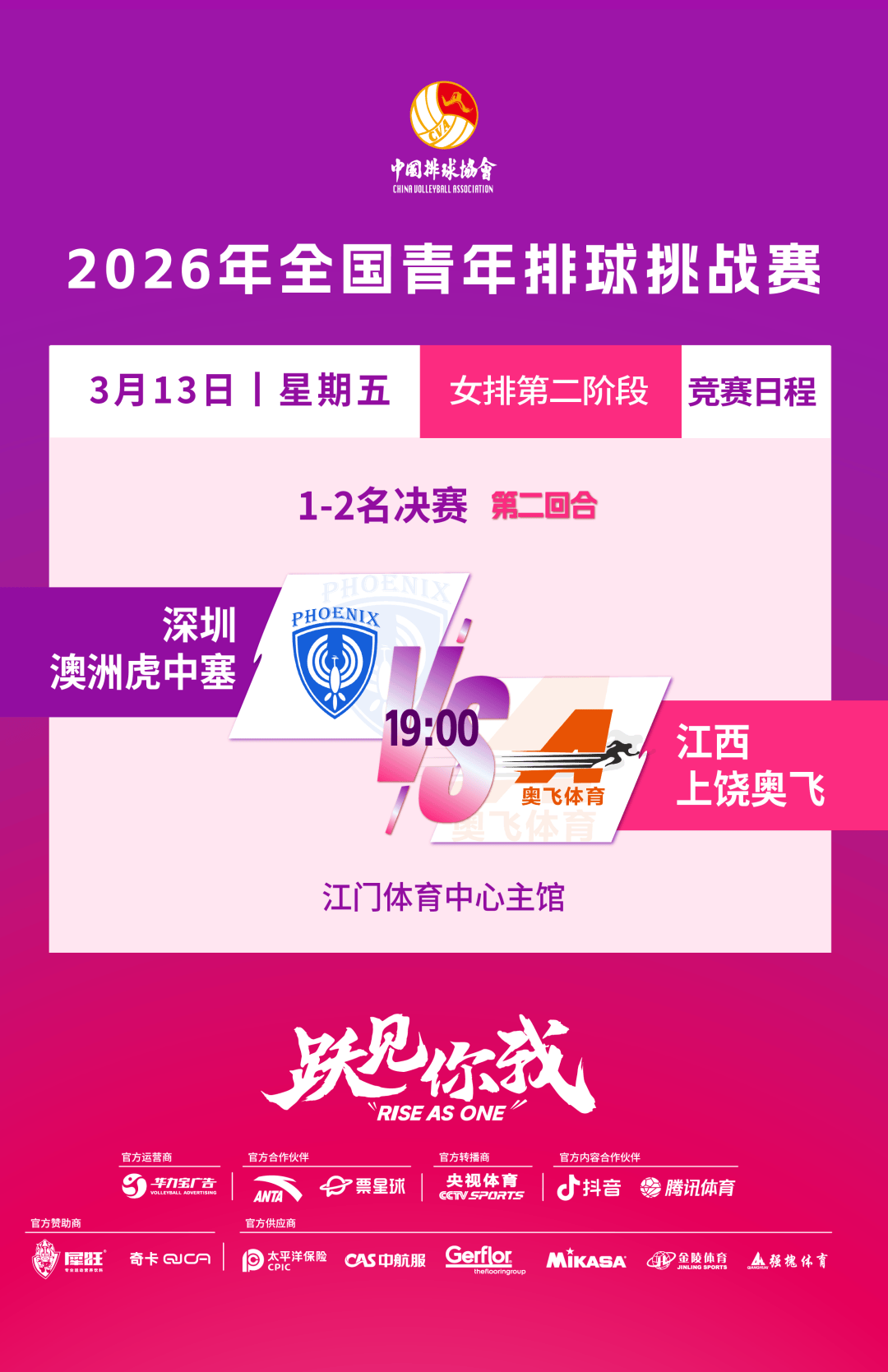 比赛战报丨2026年全国青年排球挑战赛第二阶段第八比赛日战报来啦!